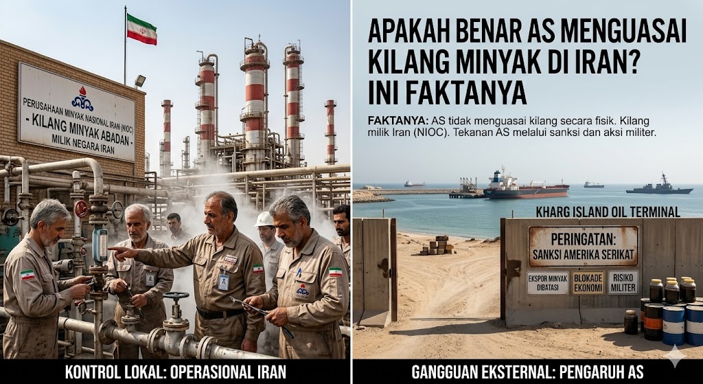 Apakah Benar AS Menguasai Kilang Minyak di Iran? Ini Faktanya
