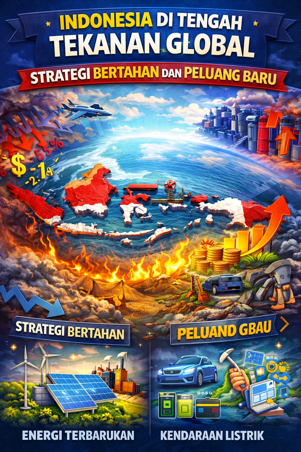 Indonesia di Tengah Tekanan Global: Strategi Bertahan dan Peluang Baru
