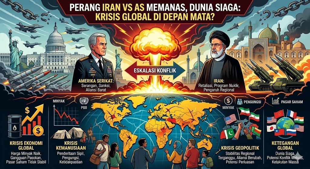 Perang Iran vs AS Memanas, Dunia Siaga: Krisis Global di Depan Mata?