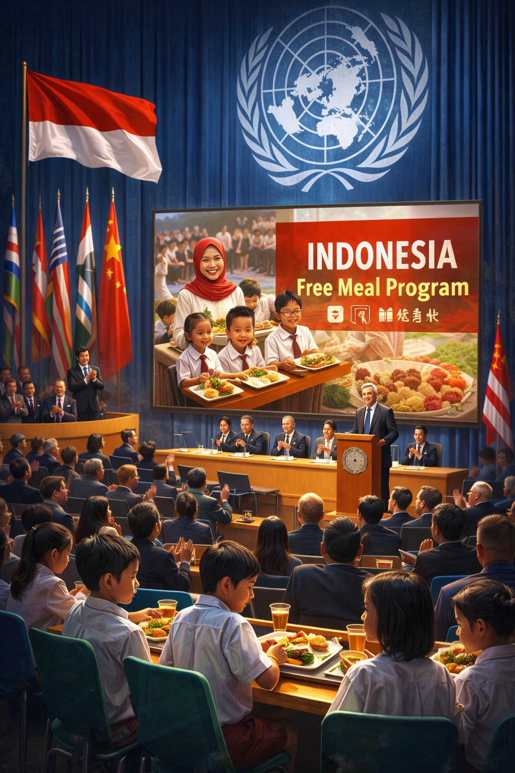 “Program Makan Gratis Pemerintah Indonesia Jadi Perhatian Dunia di Forum Perserikatan Bangsa‑Bangsa”