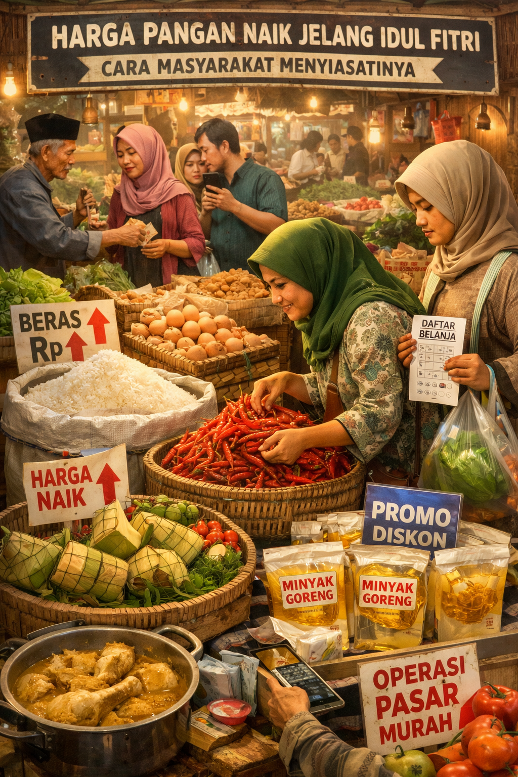 “Harga Pangan Naik Jelang Idul Fitri, Begini Cara Masyarakat Indonesia Menyiasatinya”