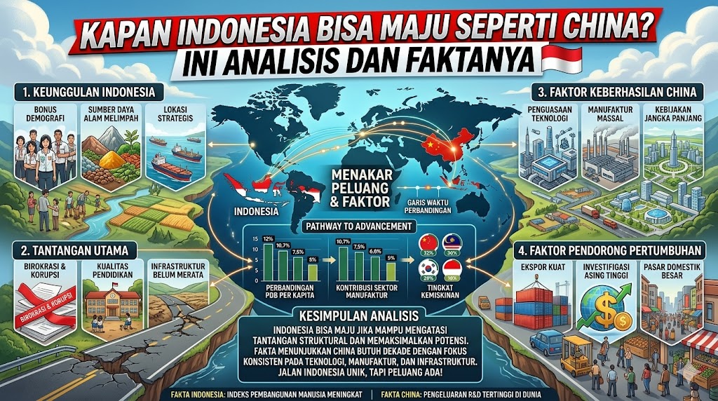 Kapan Indonesia Bisa Maju Seperti China? Ini Analisis dan Faktanya