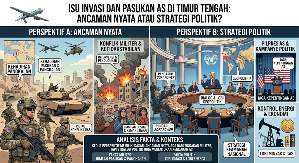 Isu Invasi dan Pasukan AS di Timur Tengah: Ancaman Nyata atau Strategi Politik?