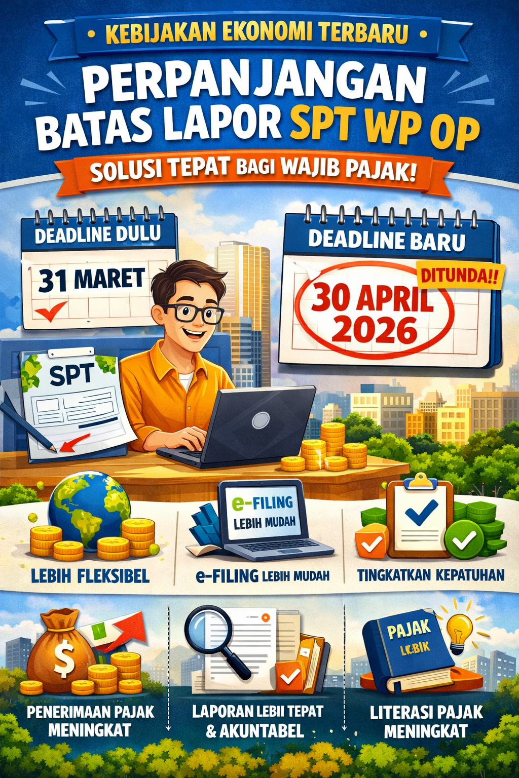 Kebijakan Ekonomi Terbaru: Perpanjangan Batas Lapor SPT WP OP, Solusi Tepat bagi Wajib Pajak