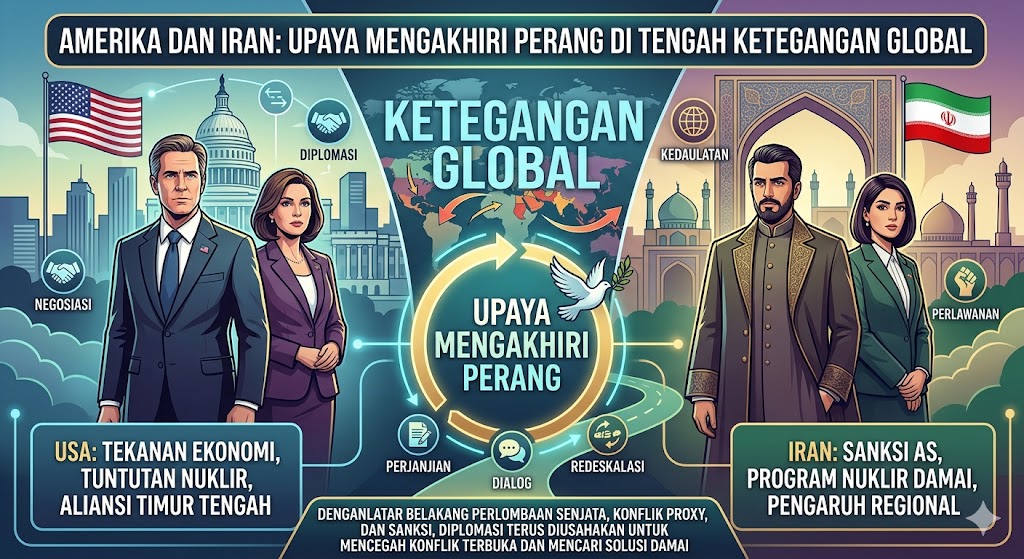 Amerika dan Iran: Upaya Mengakhiri Perang di Tengah Ketegangan Global