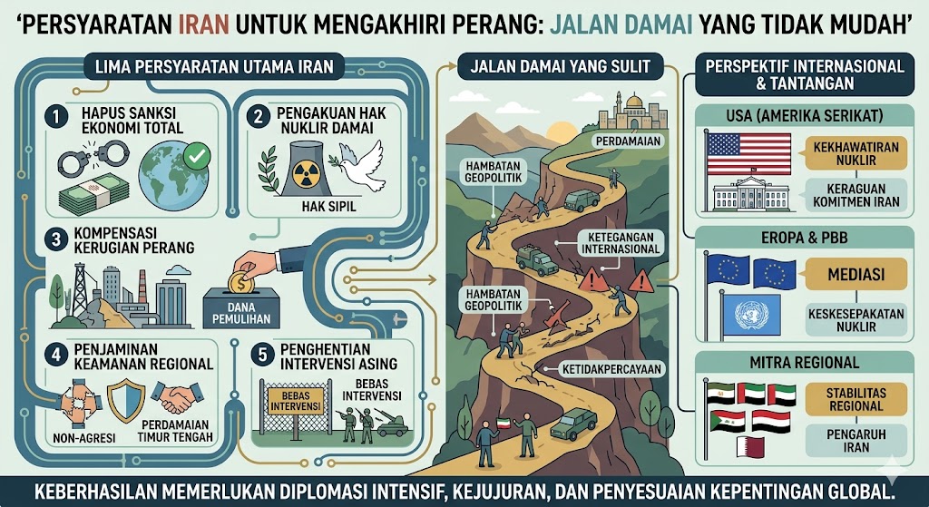 Persyaratan Iran untuk Mengakhiri Perang: Jalan Damai yang Tidak Mudah