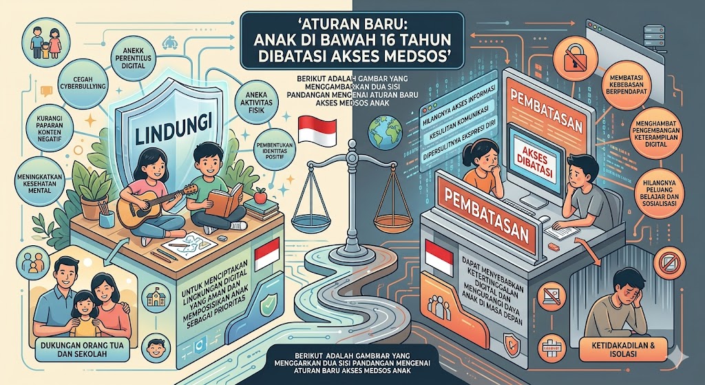 Aturan Baru: Anak di Bawah 16 Tahun Dibatasi Akses Medsos, Perlindungan atau Pembatasan?