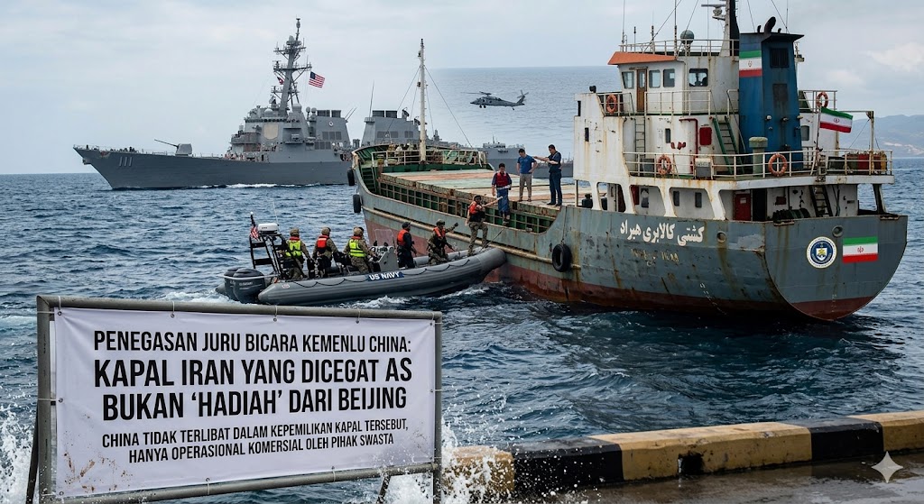 China Ungkap Kapal Iran yang Dicegat AS Bukanlah Hadiah dari Beijing