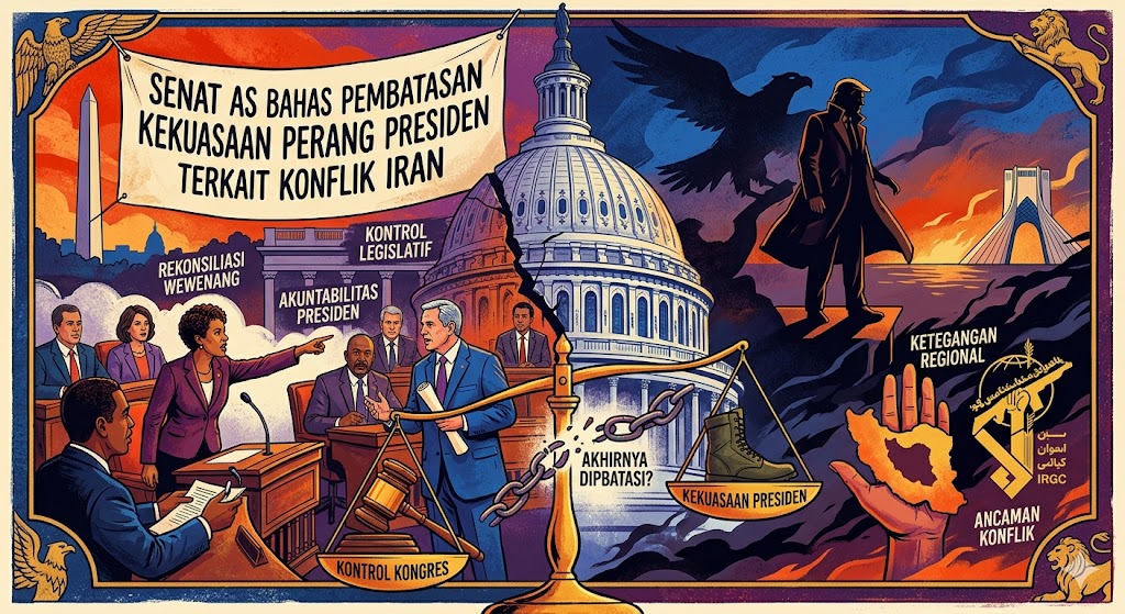 Senat AS Mulai Bahas Pembatasan Kekuasaan Perang Presiden Terkait Konflik Iran