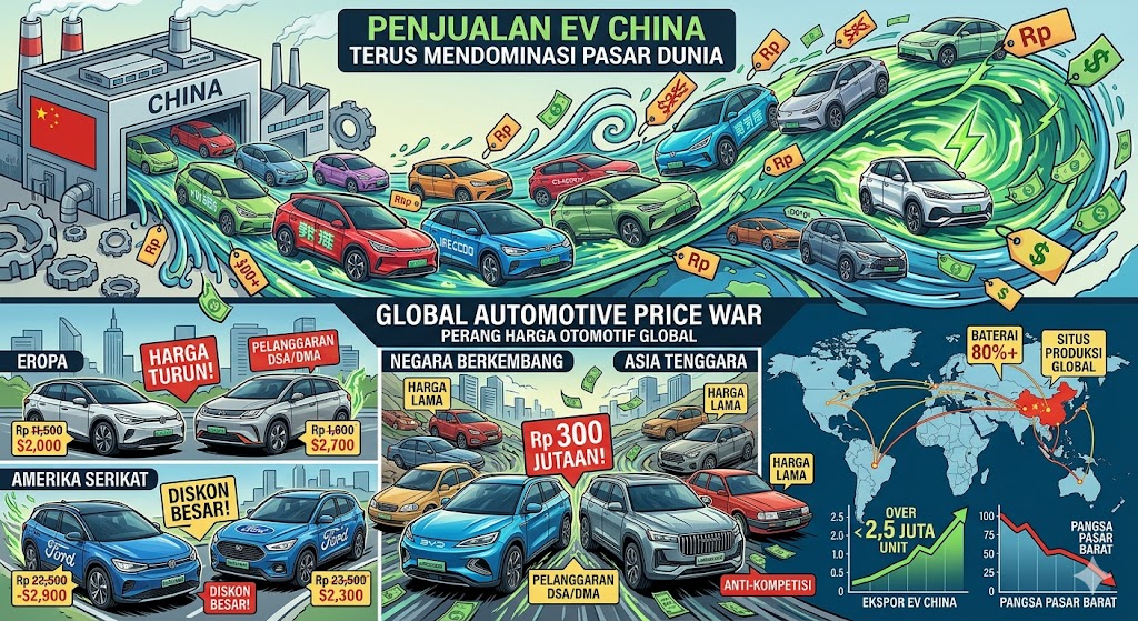Mobil Listrik China Menguasai Dunia: Awal “Perang Besar” Industri Otomotif Global