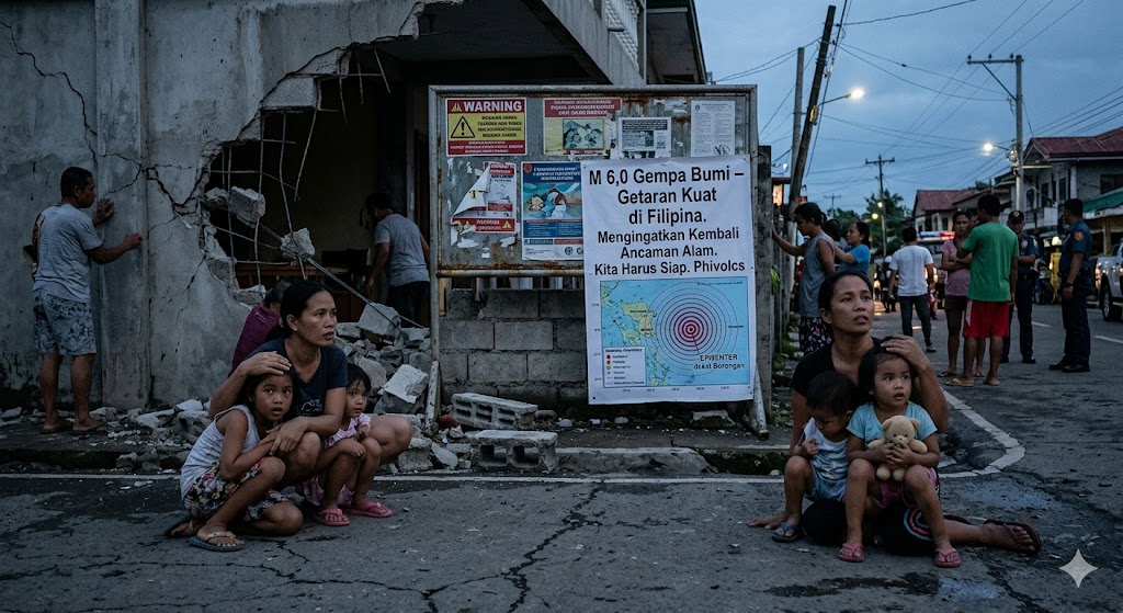 Gempa M 6,0 Guncang Filipina: Getaran Kuat yang Kembali Mengingatkan Ancaman Alam