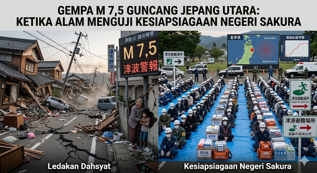 Gempa M 7,5 Guncang Jepang Utara: Ketika Alam Menguji Kesiapsiagaan Negeri Sakura